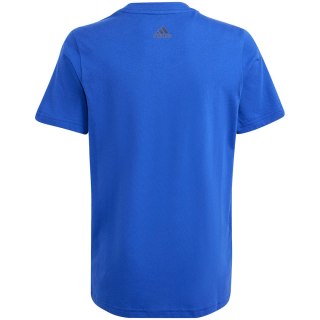 Koszulka dla dzieci adidas Essentials Linear Logo Cotton Tee niebieska IB4090 Adidas