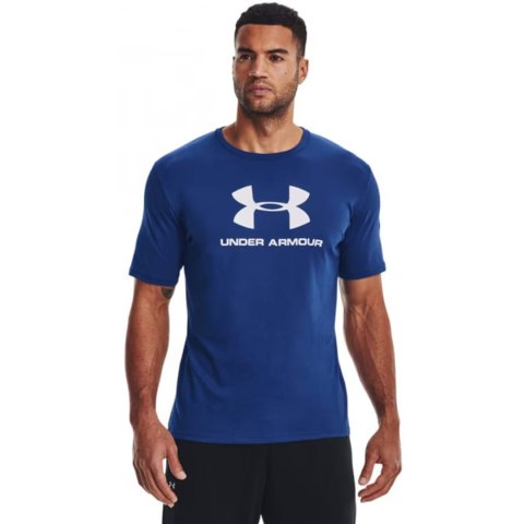 Koszulka męska Under Armour Sportstyle Logo SS niebieska 1329590 471 Under Armour