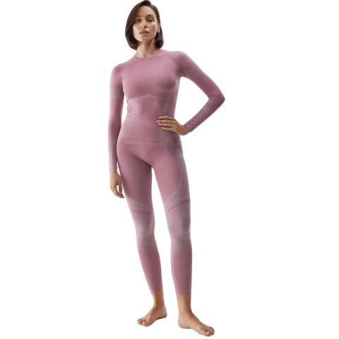Legginsy termoaktywne damskie 4F F116 ciemny róż 4FAW23USEAF116 53S 4F