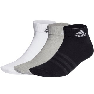 Skarpety adidas Thin and Light Ankle Socks 3P białe, szare, czarne IC1283 Adidas