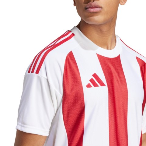 Koszulka męska adidas Striped 24 Jersey biało-czerwona IW2142 XL Adidas teamwear