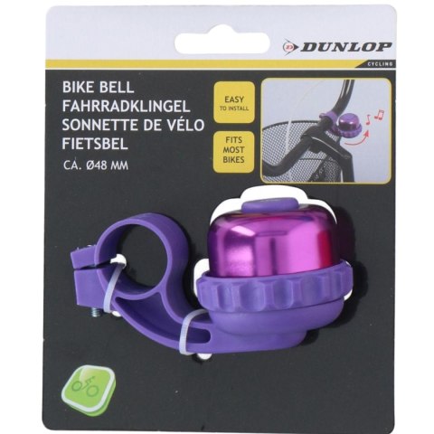 Dzwonek rowerowy Dunlop śr.48 mm fioletowy 1049298 Dunlop