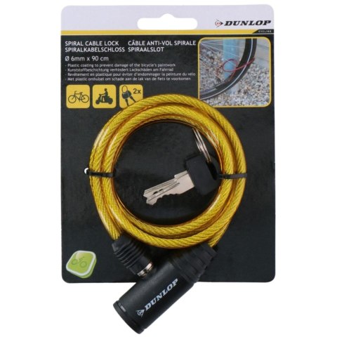 Zapięcie rowerowe Dunlop 0,6x90 cm żółte 2082585 Dunlop