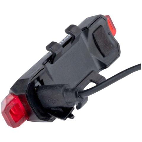 Zestaw lampek rowerowych Dunlop Led, ładowanie USB, tył+przód 473758 Dunlop