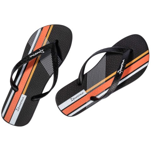 Klapki męskie Ipanema Graphics czarno-pomarańczowe 83532-AP255 39,5 Ipanema