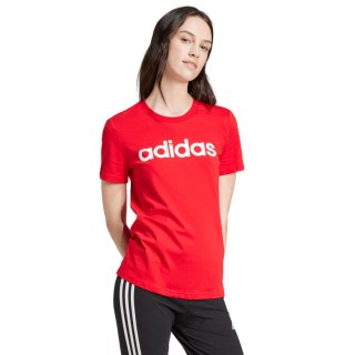 Koszulka damska adidas Loungewear Essentials Slim Logo Tee czerwona IY9189 M Adidas