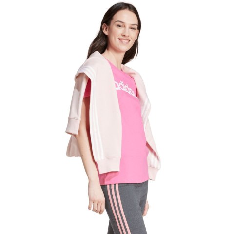 Koszulka damska adidas Loungewear Essentials Slim Logo Tee różowa IY9191 S Adidas