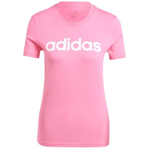 Koszulka damska adidas Loungewear Essentials Slim Logo Tee różowa IY9191 S Adidas