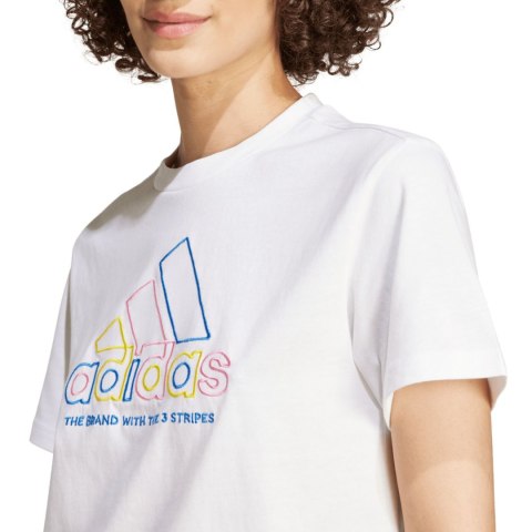 Koszulka damska adidas Xpress Logo biała IW5160 S Adidas