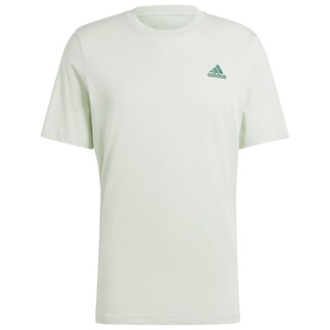 Koszulka męska adidas Essentials Single Jersey Embroidered Small Logo Tee jasnozielona IX0119 M Adidas