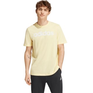 Koszulka męska adidas Essentials Single Jersey Linear Embroidered żółta IZ4769 XL Adidas