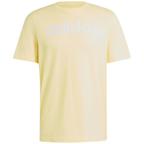 Koszulka męska adidas Essentials Single Jersey Linear Embroidered żółta IZ4769 M Adidas