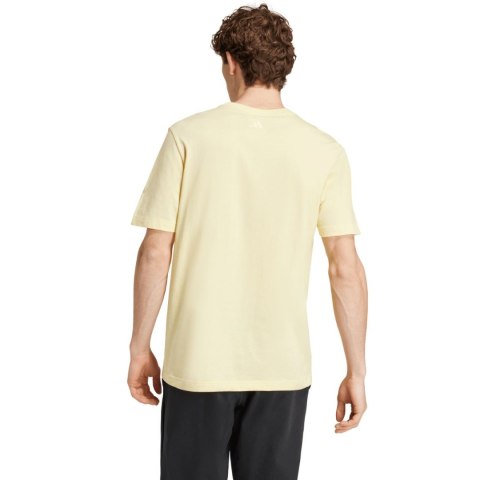Koszulka męska adidas Essentials Single Jersey Linear Embroidered żółta IZ4769 M Adidas