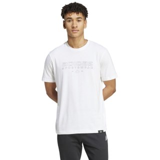Koszulka męska adidas Tech Linear Graphic biała IW2690 M Adidas