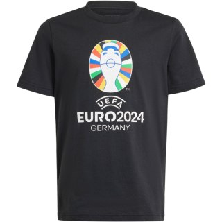 Koszulka dla dzieci adidas Euro24 czarna IT9307 164cm Adidas
