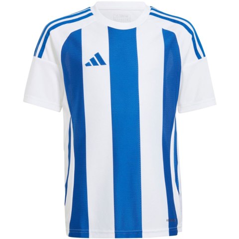 Koszulka dla dzieci adidas Striped 24 biało-niebieska IW2134 140cm Adidas teamwear