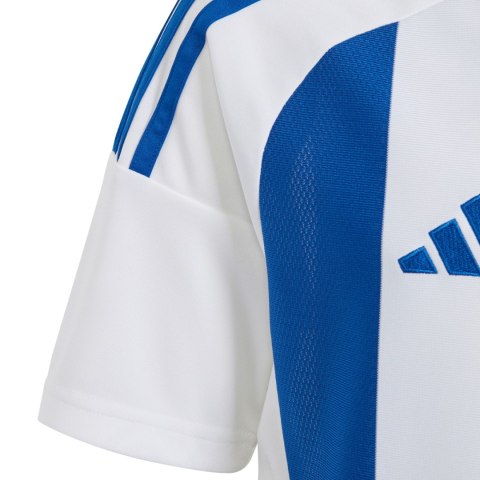 Koszulka dla dzieci adidas Striped 24 biało-niebieska IW2134 140cm Adidas teamwear