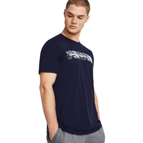 Koszulka męska Under Armour Camo Chest Stripe granatowa 1376830 410 XL Under Armour