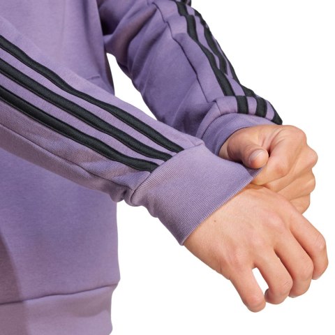 Bluza męska adidas Essentials Fleece 3-Stripes 1/4-Zip fioletowa IJ8912 Adidas Bluza męska adidas Essentials Fleece 3-Stripes 1/4-Zip fioletowa IJ8912 Adidas