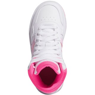 Buty dla dzieci adidas Hoops Mid biało-różowe IF2722 Adidas