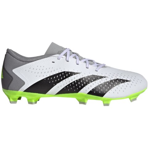 Buty piłkarskie adidas Predator Accuracy.3 L FG biało-szare GZ0014 Adidas Buty piłkarskie adidas Predator Accuracy.3 L FG biało-szare GZ0014 Adidas