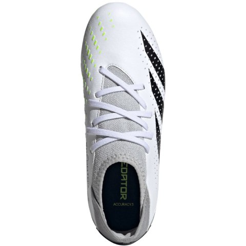 Buty piłkarskie dla dzieci adidas Predator Accuracy.3 FG biało-szare IE9504 Adidas Buty piłkarskie dla dzieci adidas Predator Accuracy.3 FG biało-szare IE9504 Adidas