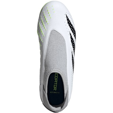 Buty piłkarskie dla dzieci adidas Predator Accuracy.3 Laceless FG biało-szare IF2265 Adidas Buty piłkarskie dla dzieci adidas Predator Accuracy.3 Laceless FG biało-szare IF2265 Adidas
