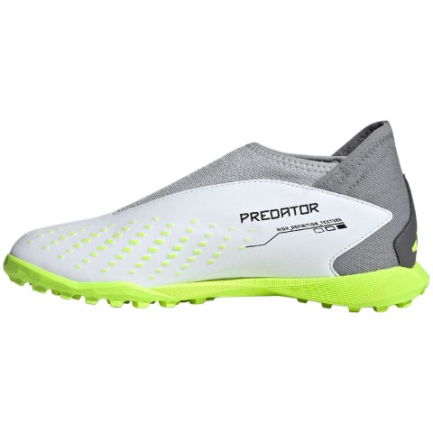 Buty piłkarskie dla dzieci adidas Predator Accuracy.3 Laceless TF biało-szare IE9436 Adidas Buty piłkarskie dla dzieci adidas Predator Accuracy.3 Laceless TF biało-szare IE9436 Adidas