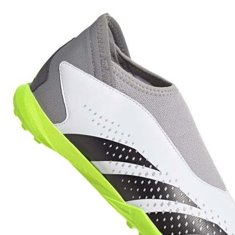 Buty piłkarskie dla dzieci adidas Predator Accuracy.3 Laceless TF biało-szare IE9436 Adidas Buty piłkarskie dla dzieci adidas Predator Accuracy.3 Laceless TF biało-szare IE9436 Adidas