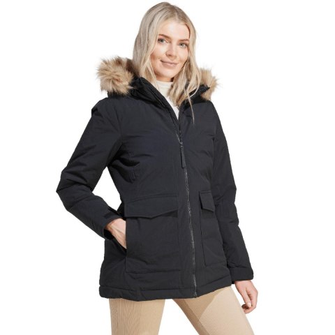 Kurtka damska adidas Parka Hooded Fur czarna IJ8260 Adidas Kurtka damska adidas Parka Hooded Fur czarna IJ8260 Adidas