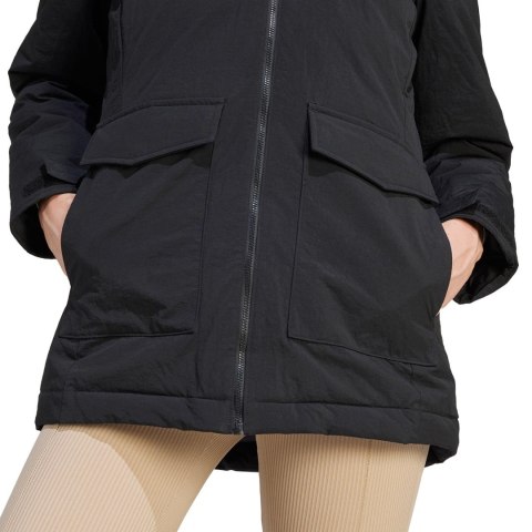 Kurtka damska adidas Parka Hooded Fur czarna IJ8260 Adidas Kurtka damska adidas Parka Hooded Fur czarna IJ8260 Adidas