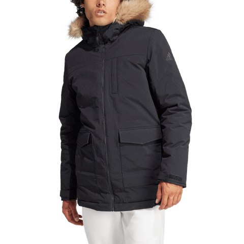 Kurtka męska adidas Parka Hooded Fur czarna IK0553 Adidas Kurtka męska adidas Parka Hooded Fur czarna IK0553 Adidas