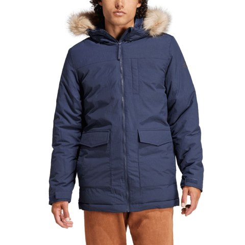 Kurtka męska adidas Parka Hooded Fur granatowa IK0552 Adidas Kurtka męska adidas Parka Hooded Fur granatowa IK0552 Adidas