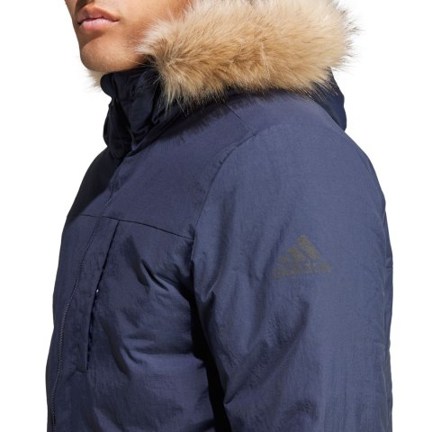 Kurtka męska adidas Parka Hooded Fur granatowa IK0552 Adidas Kurtka męska adidas Parka Hooded Fur granatowa IK0552 Adidas