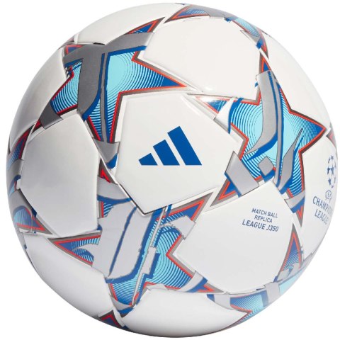 Piłka nożna adidas UCL Junior 350 League 23/24 Group Stage Kids biało-niebieska IA0941 Adidas teamwear Piłka nożna adidas UCL Junior 350 League 23/24 Group Stage Kids biało-niebieska IA0941 Adidas teamwear