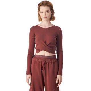 Koszulka damska Champion Crewneck Croptop brązowa 117435 MS524 S Champion