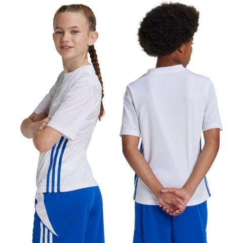 Koszulka dla dzieci adidas Tabela 23 Jersey biało-niebieska JJ1154 140cm Adidas teamwear