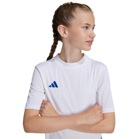 Koszulka dla dzieci adidas Tabela 23 Jersey biało-niebieska JJ1154 140cm Adidas teamwear