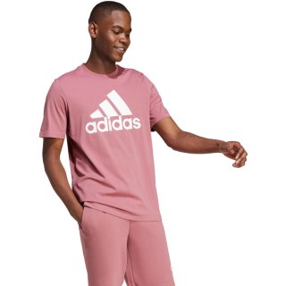 Koszulka męska adidas Essentials Single Jersey Big Logo Tee różowa IX0137 M Adidas