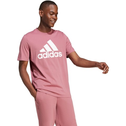 Koszulka męska adidas Essentials Single Jersey Big Logo Tee różowa IX0137 M Adidas