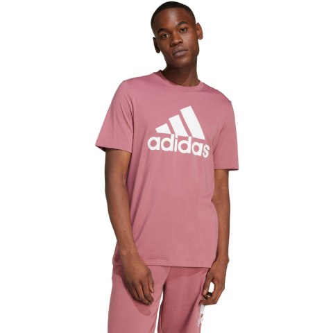 Koszulka męska adidas Essentials Single Jersey Big Logo Tee różowa IX0137 M Adidas