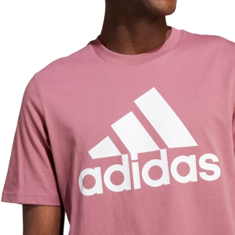 Koszulka męska adidas Essentials Single Jersey Big Logo Tee różowa IX0137 M Adidas