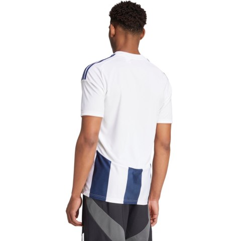 Koszulka męska adidas Striped 24 Jersey biało-niebieska IW4554 M Adidas teamwear