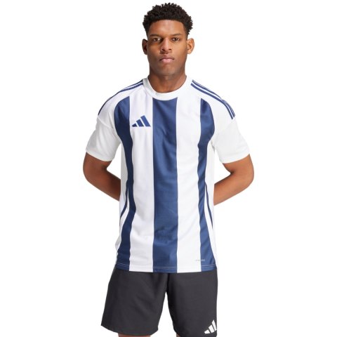 Koszulka męska adidas Striped 24 Jersey biało-niebieska IW4554 M Adidas teamwear