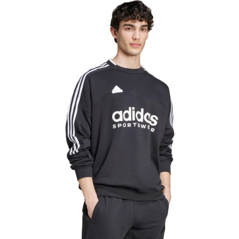 Bluza męska adidas House of Tiro Fleece czarno-biała IW0172 XL Adidas