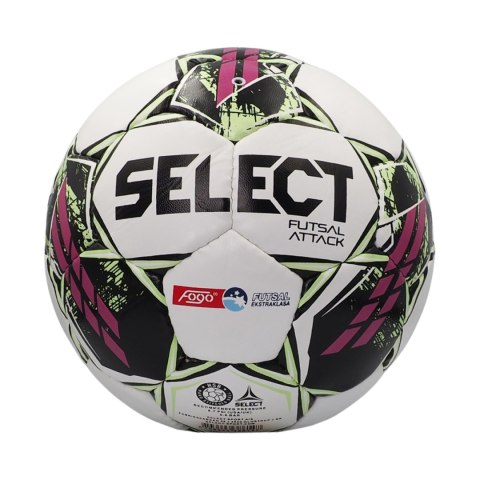 Piłka nożna Select Hala Futsal Attack Fogo Ekstraklasa biało-różowo-zielona 18673 4 Select