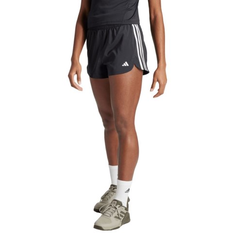 Spodenki damskie adidas Pacer Training 3-Stripes Woven High-Rise czarne IT7760 XL 5" Adidas