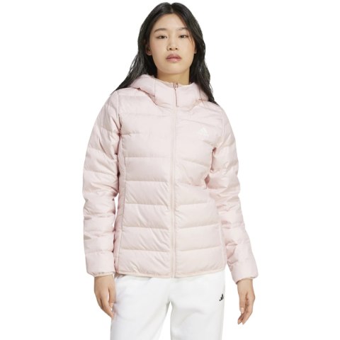 Kurtka damska adidas Essentials Light Down Hooded jasny róż IX8931 M Adidas