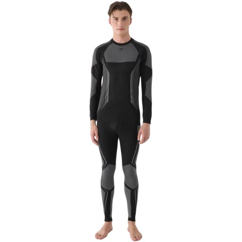 Legginsy termoaktywne męskie 4F M166 głęboka czerń 4FWAW24USEAM166 20S S/M 4F