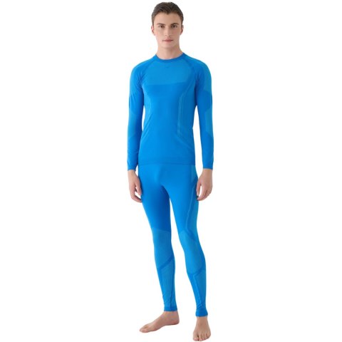 Legginsy termoaktywne męskie 4F M166 niebieskie 4FWAW24USEAM166 33S 2XL/3XL 4F
